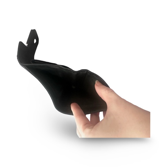 black Salvatore Ferragamo Vara canvas pouch with a silver-tone buckle. - Picture 12 of 14